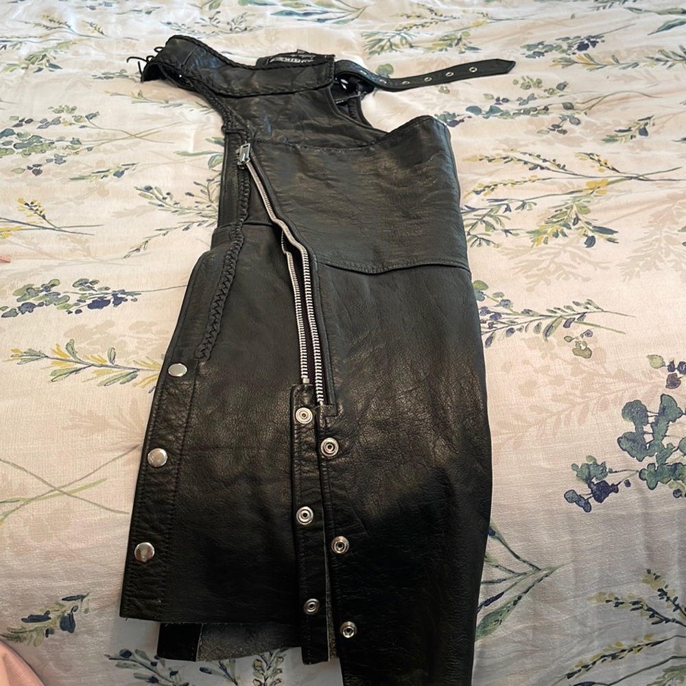 Unix leather motorcycle chaps. Size XS to S and short. (I’m 5’2)